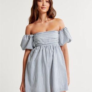 Striped Off-Shoulder Dress